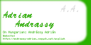 adrian andrassy business card