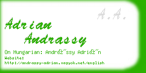 adrian andrassy business card